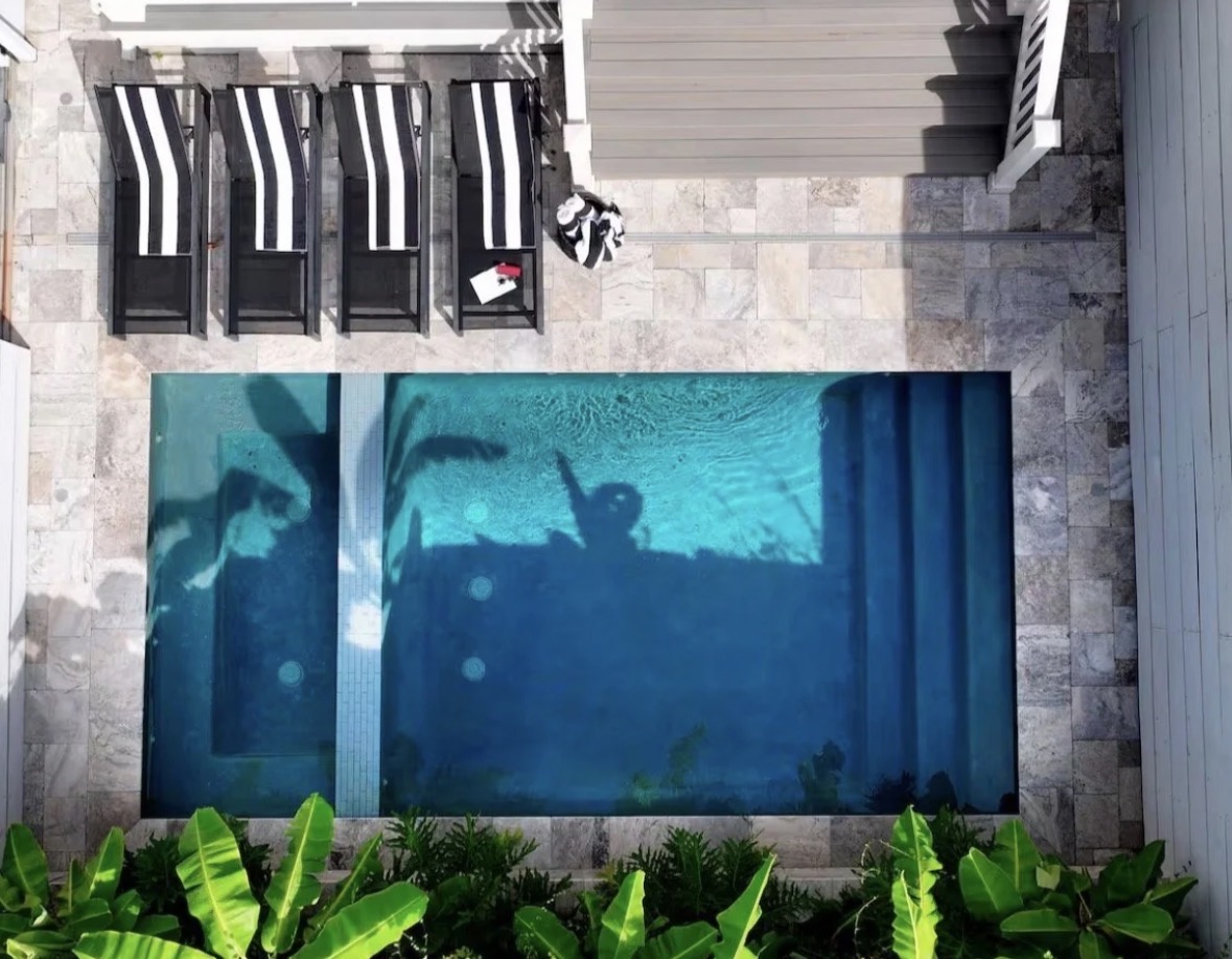Private pool and jacuzzi at the New Orleans residence